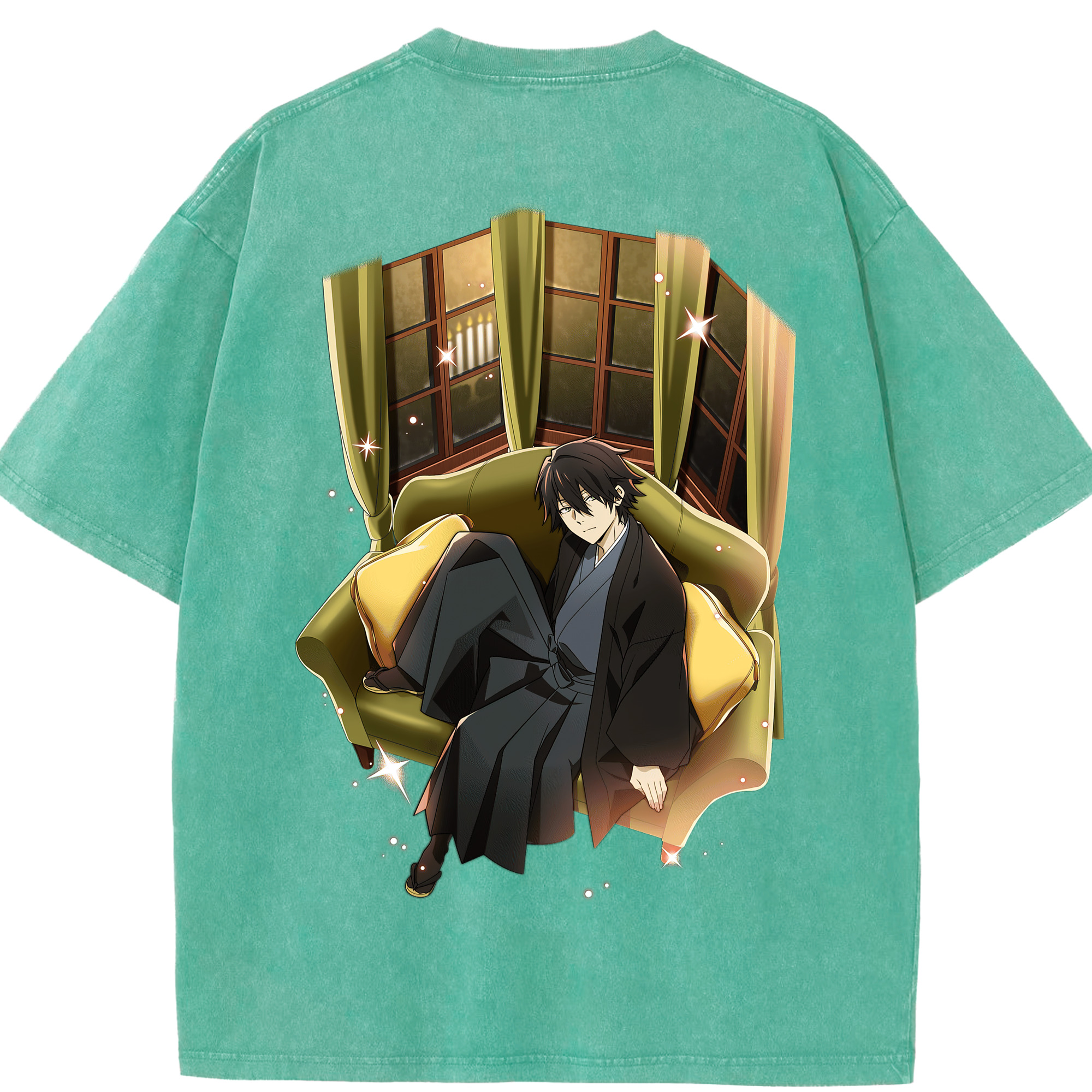 （画像用） 文豪ストレイドッグス Bungo Stray Dogs 綿100% ヴィンテージ風 半袖Tシャツ（背面プリント）